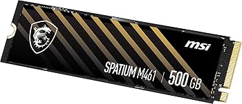 Amazon | MSI SPATIUM M461 PCIe 4.0 NVMe M.2 500GB - PCIe 4x4 NVMe